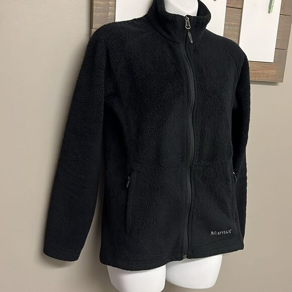 Marmot Women’s Black Full Zip Teddy Collared Long Sleeve Jacket w/ Pockets- Med - Picture 4 of 17